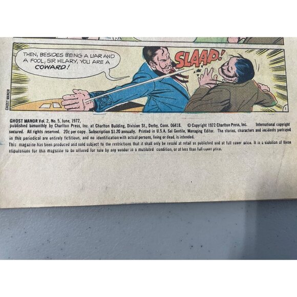 Charlton Comics Ghost Manor No. 5 June 1972 Horror Anthology 20¢ Bagged Boarded - Picture 5 of 8